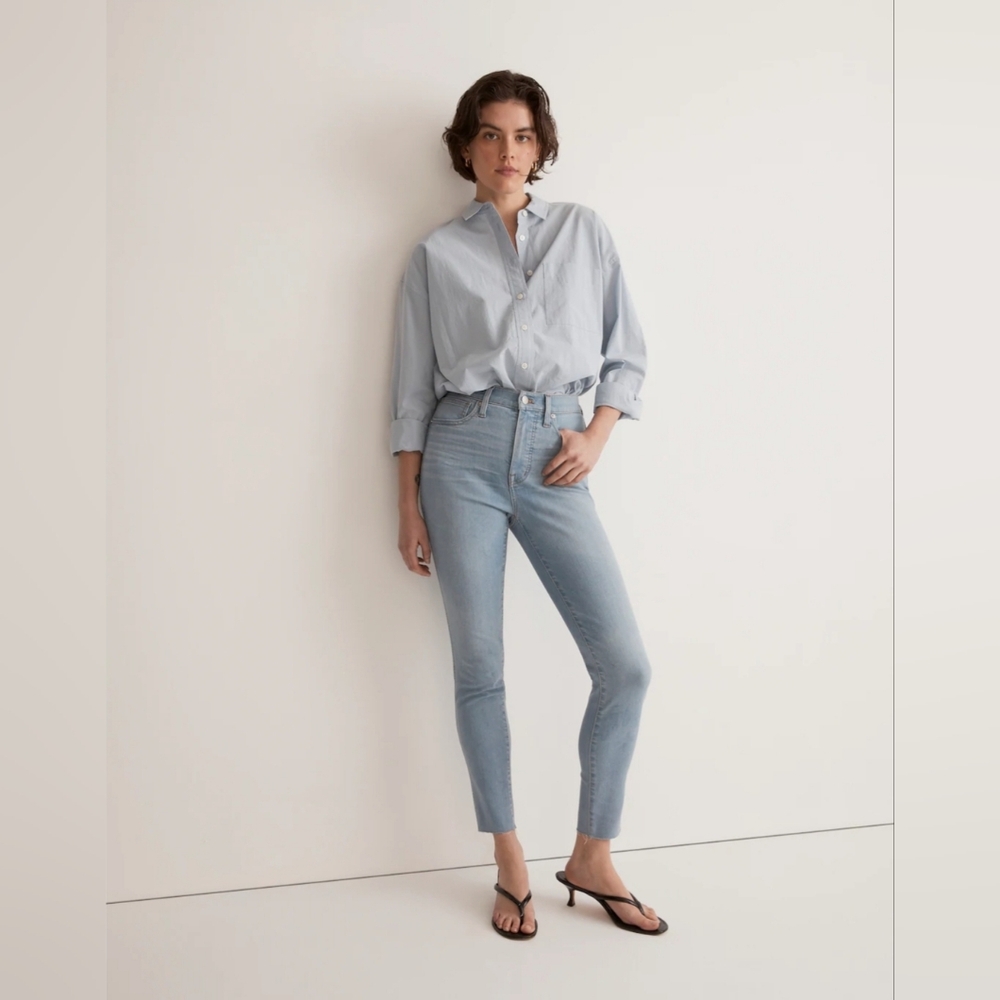 Madewell 10" High-Rise Skinny Crop Jeans in Charlemont Wash Size 25 NWT!